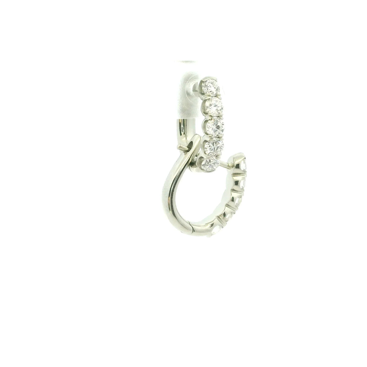 18 karat White Gold and Diamond Hoop