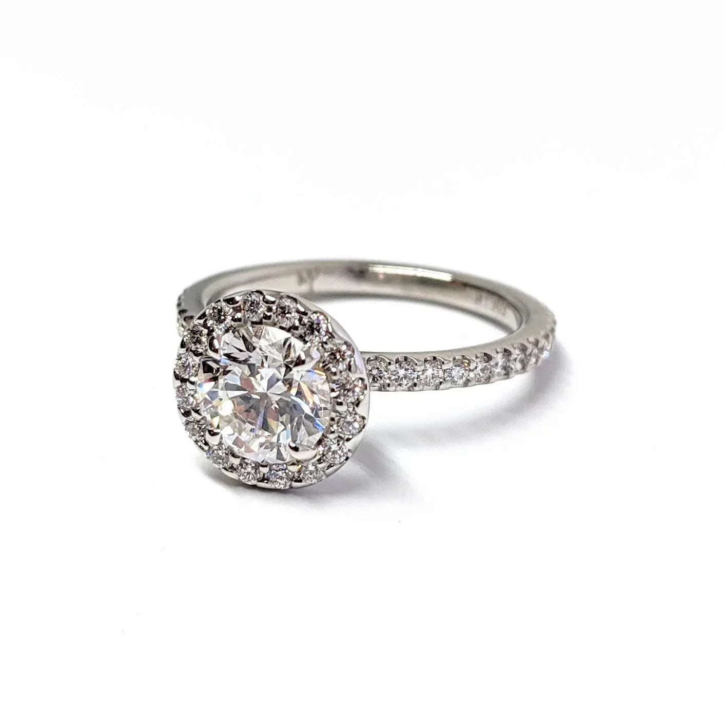 1.10ct Diamond Halo Engagement Ring