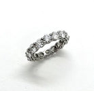 Platinum Shared-Prong Diamond Eternity Band