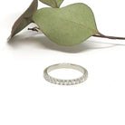 White Gold and Diamond High Polish Eternity Band