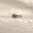 18 karat Yellow Gold and Emerald Diamond Ring
