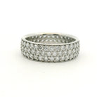 Three Row Diamond Eternity Band