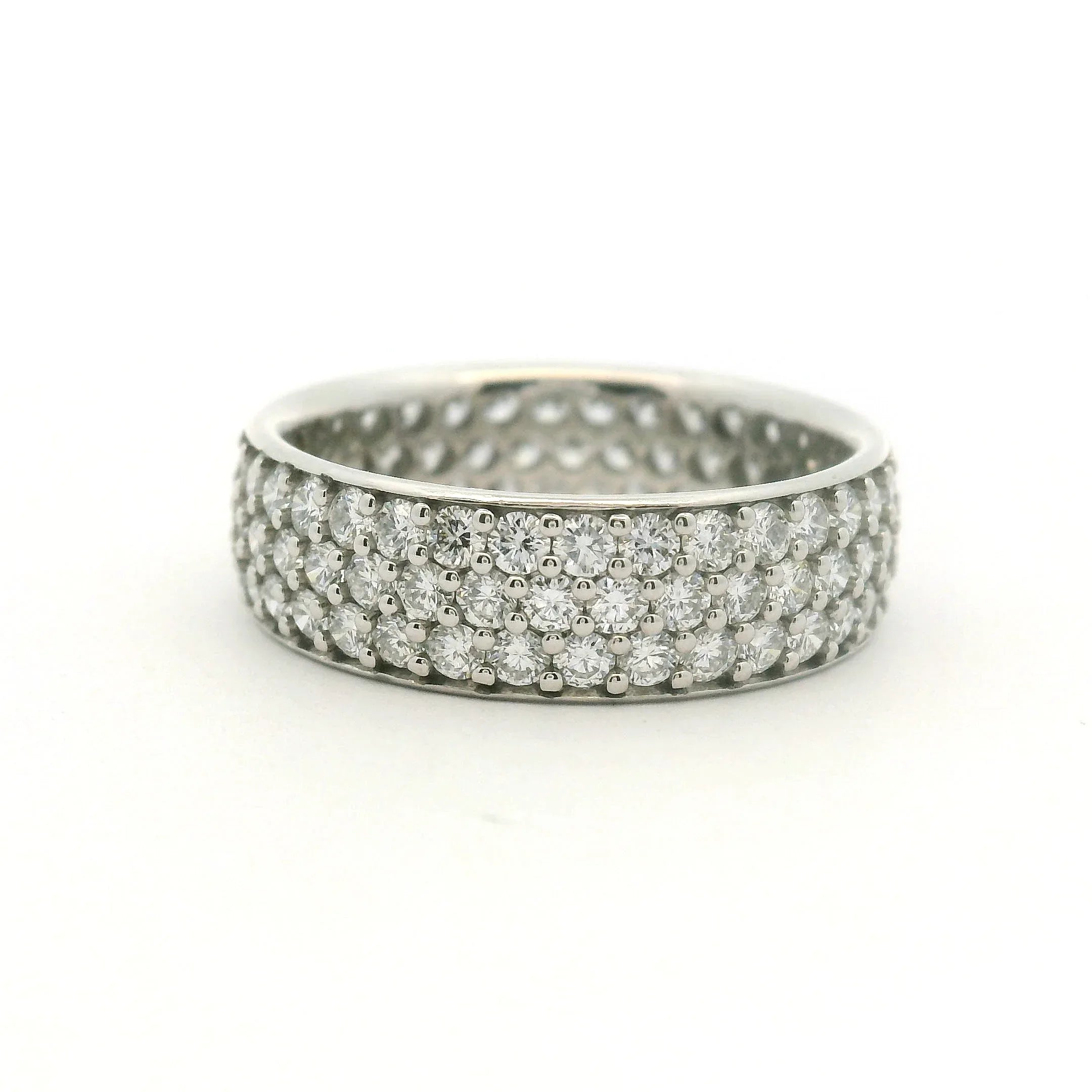 Three Row Diamond Eternity Band