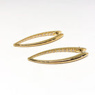 Yellow Gold and Diamond Hinged Hoop Earrings