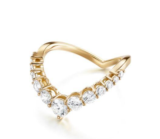 18 karat yellow gold and diamond 'Aria V Ring'