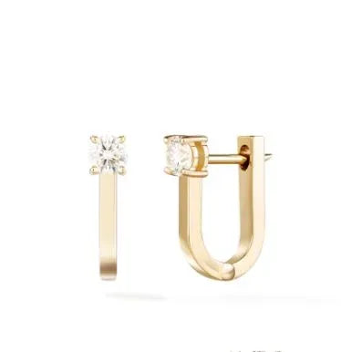 18 karat Yellow gold and Diamond 'Aria U Huggie'