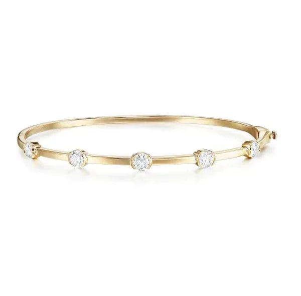 Yellow Gold and Diamond Zea Cuff