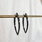 Blackened Gold Black Diamond Earrings