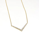Yellow Gold and Diamond V Necklace