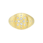 Yellow Gold and Diamond Signet Ring