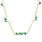 Yellow Gold and Emerald Necklace