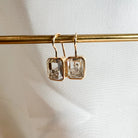 Yellow Gold and Diamond Esmeralda Earrings