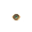 Emerald Mandala Signet Ring