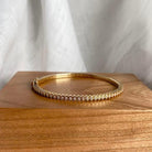 18 karat Yellow Gold and Diamond "Mandala Petal" Bangle