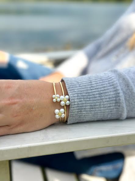 Pearl Open Tube Bracelet