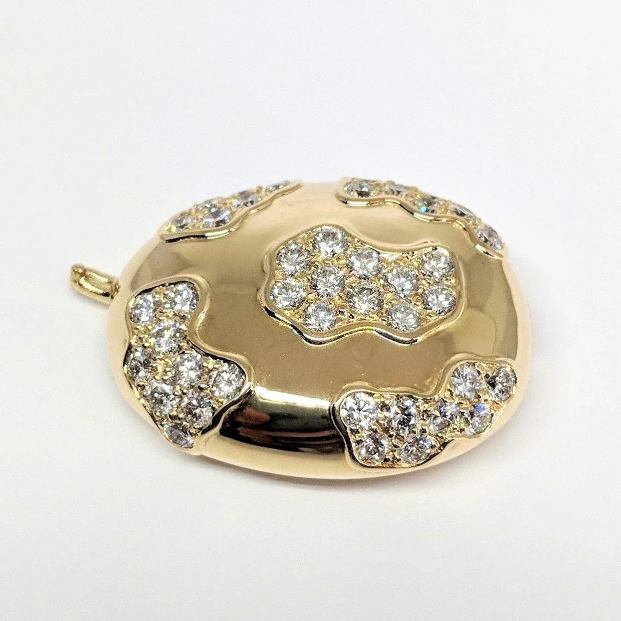 Yellow Gold #7 Partial Pave Rocca Bead