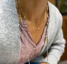 White Gold and Diamond Floating Necklace