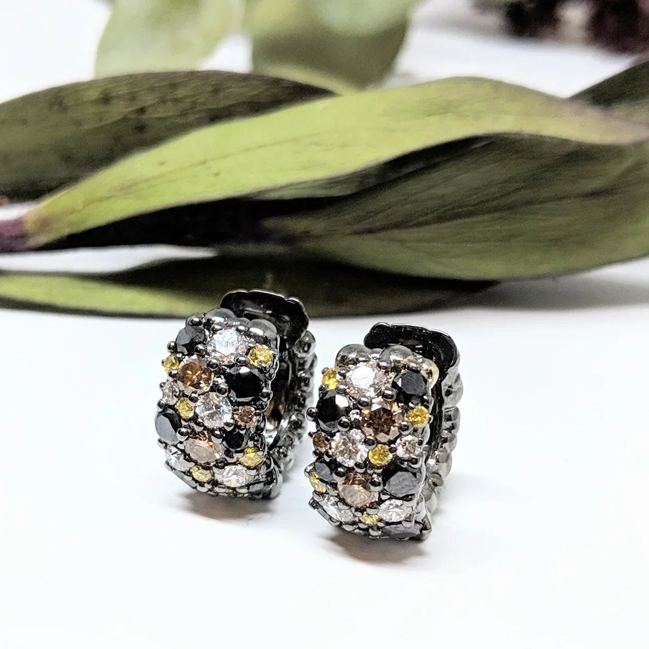Multi-Color Diamond Confetti Huggie