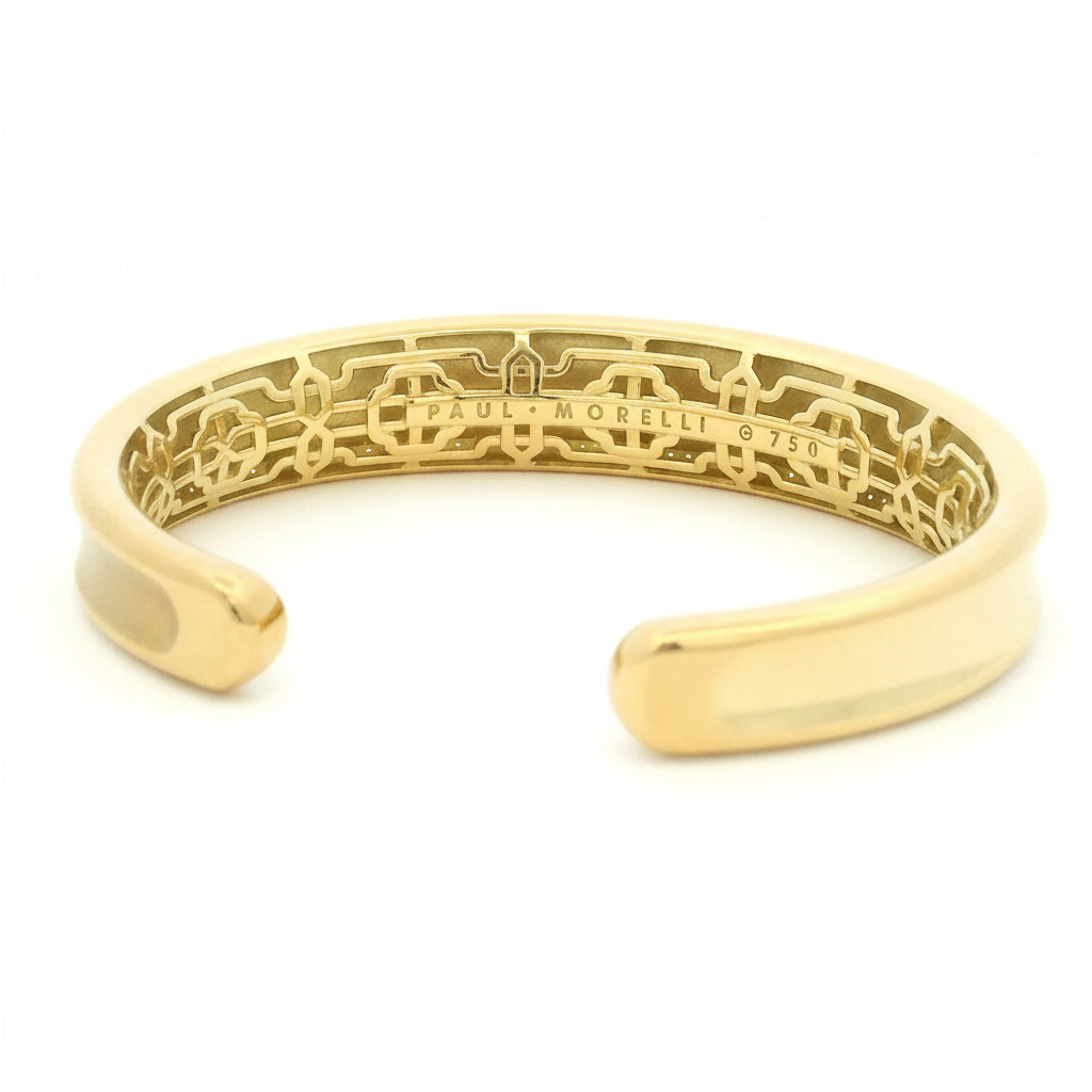 Yellow Gold and Diamond Cuff Bracelet