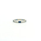 White Gold, Diamond and Sapphire Ring
