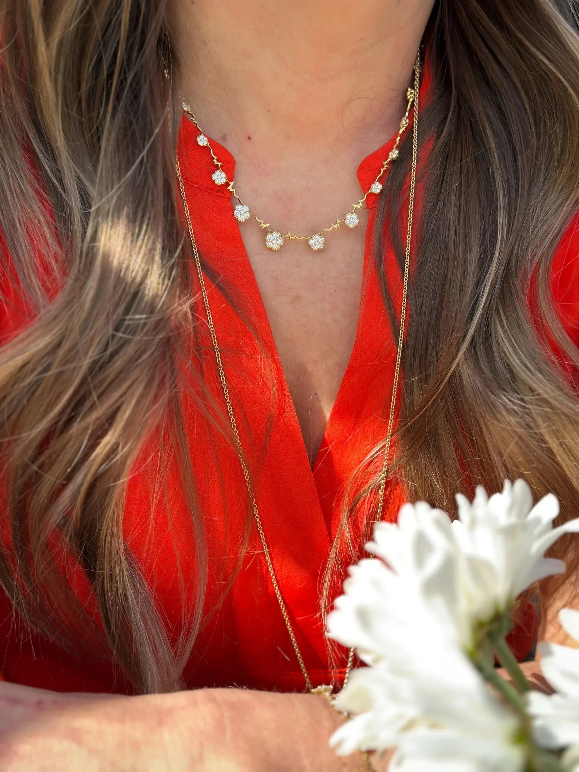 Diamond and 18 karat Yellow Gold Wild Child Necklace