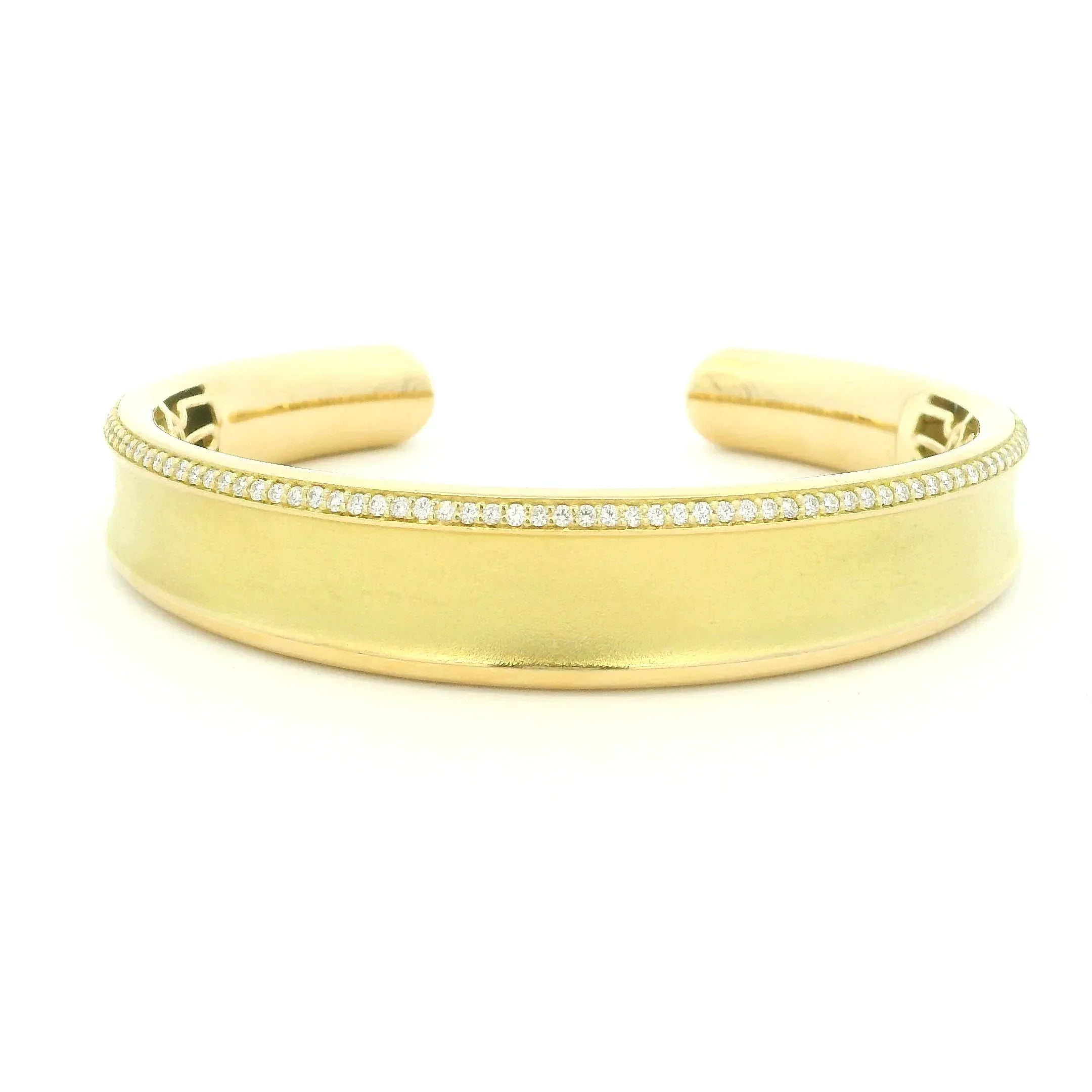 Yellow Gold and Diamond Cuff Bracelet