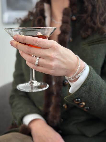 Confetti Ring, Medium, White Gold