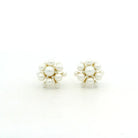 Yellow Gold, Diamond, Pearl Orbit Earrings