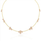 Yellow and Rose Gold Diamond Forget-Me-Not necklace