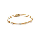 Paul Morelli Yellow Gold Double Unity Bracelet With 6 Diamonds Medium