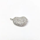 White Gold #3 Pave Rocca Bead