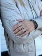 Confetti Ring, Large, Mixed Diamonds