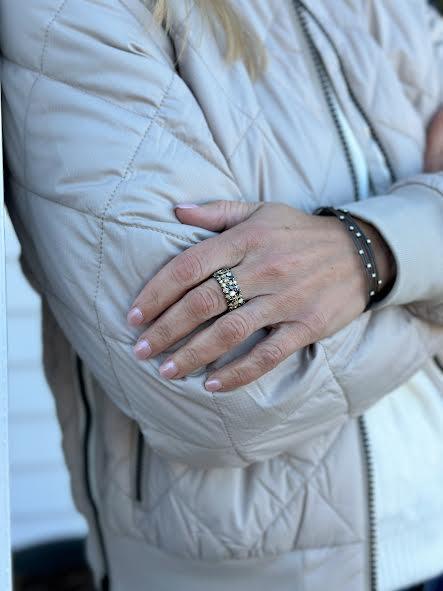 Confetti Ring, Large, Mixed Diamonds