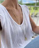 Floating Diamond Station Necklace