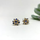 Yellow Gold Moonstone and Diamond Earrings