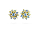 Yellow Gold Moonstone and Diamond Earrings