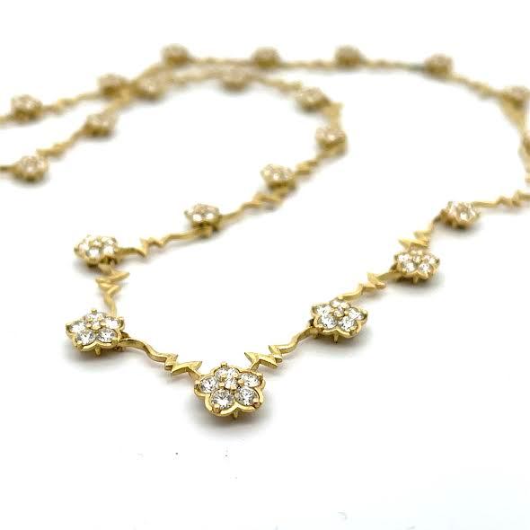 Diamond and 18 karat Yellow Gold Wild Child Necklace