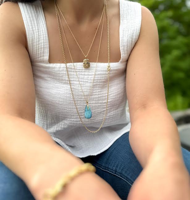 34" Plain Meditation Bell Chain