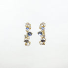 Yellow Gold and Moonstone Hoop Earrings