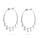 White Gold and Briolette Diamond Hoops