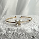 Yellow Gold and Pearl Cuff