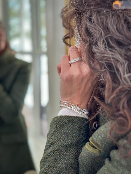 Confetti Ring, Medium, White Gold