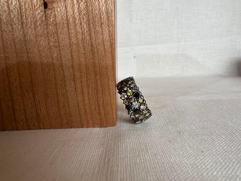 Confetti Ring, Large, Mixed Diamonds