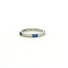 White Gold, Diamond and Sapphire Ring