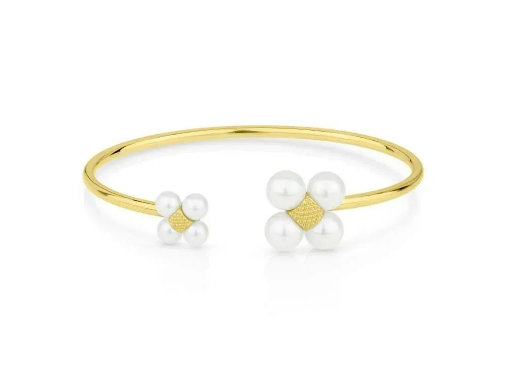 Pearl Open Tube Bracelet