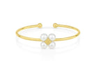 Yellow Gold and Pearl Cuff