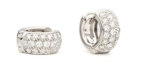Paul Morelli Pave Mini Snap Hoop Earring