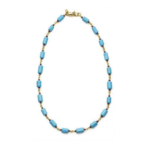 Paul Morelli Turquoise And Ruby Necklace