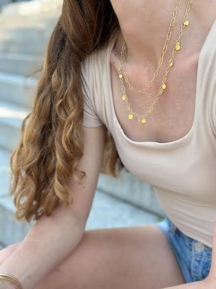 18 karat Yellow Gold Oval Link Chain Necklace