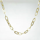 Rolled Oval Yellow Gold Necklace